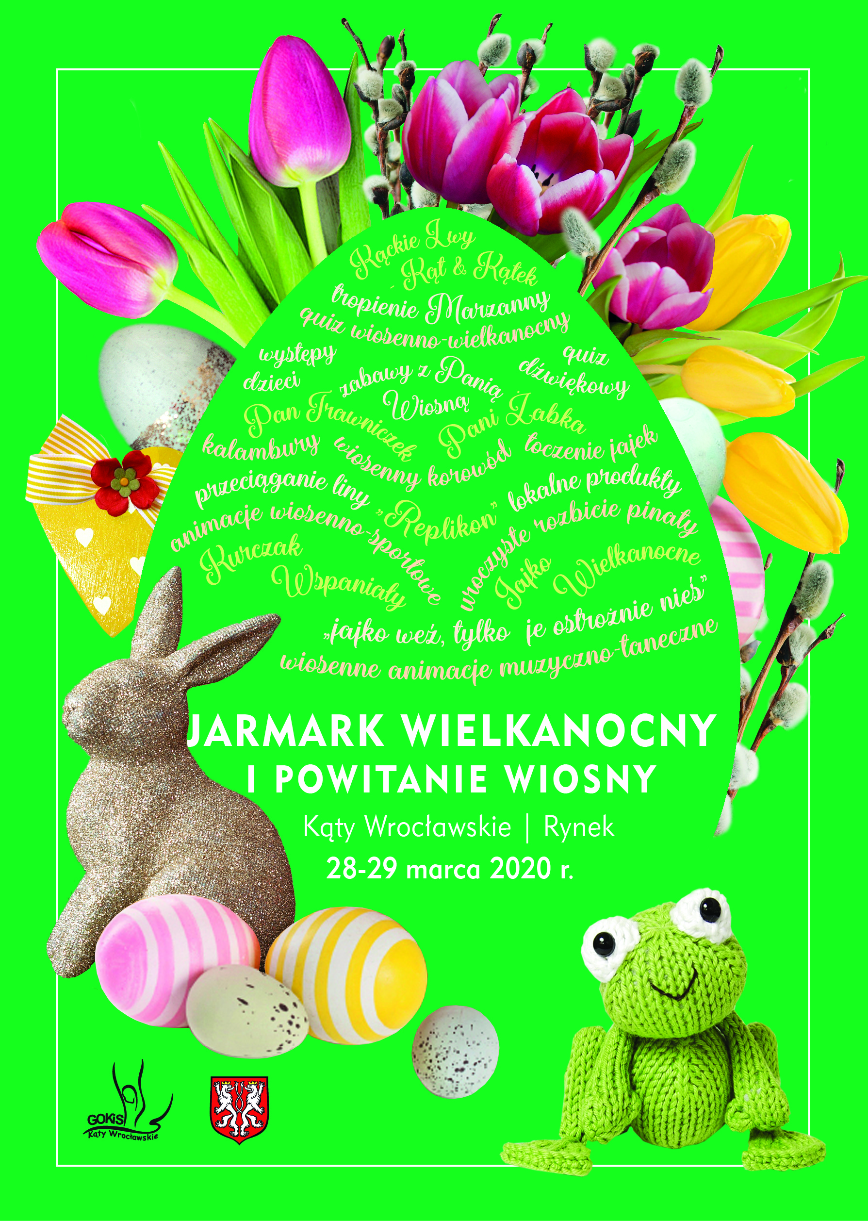 Jarmark Wielkanocny 2020 plakat przedstawia program Jarmarku Wielkanocnego 2020